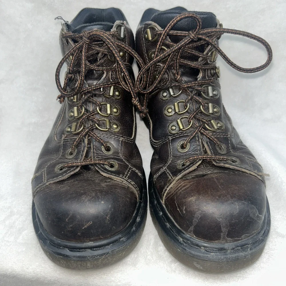 Dr Martens Mens Size 8 Vintage 8699 Boots Brown, VTG‎